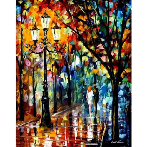 Landscape Modern paintings with Palette knife art oil on Canvas kaleidoscope of love Handmade high quality