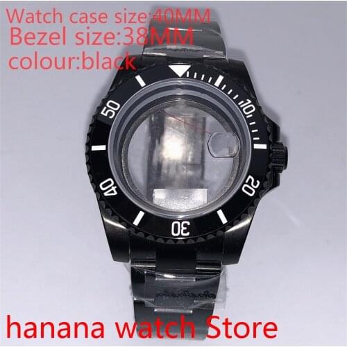 Suitable for NH35 36 Mingzhu2813 Miyata self-winding 40mm transparent black box series, with rotating black bezel