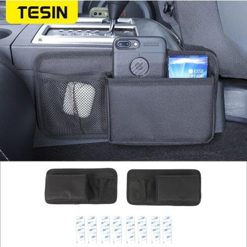 TESIN Stowing Tidying for Jeep Liberty Car Gear Shift Storage Bag Organizer Tray for Dodge Nitro 2007-2012 2Pcs Car Accessories