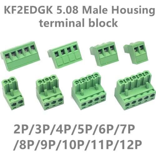 10PCS KF2EDGK 5.08 2EDG PCB 2PIN /3P/4P/5P/6P/7P/8P/9P/10P Connector Plug-In Terminal Block Housing Phoenix Contact Degson