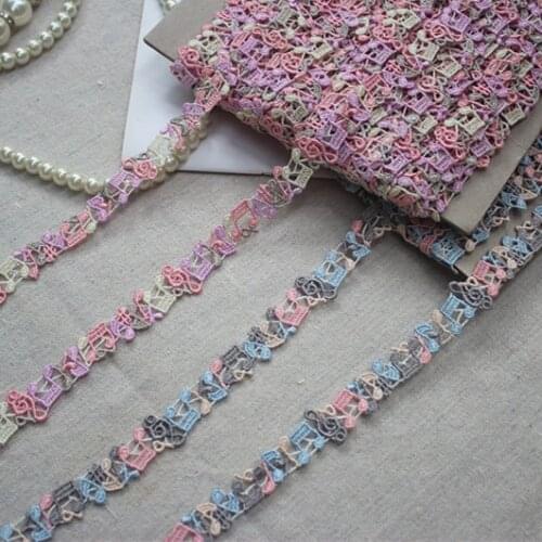 2 Meters/lot Purple Blue water soluble lace fabric embroidery lace necklace hair accessories lace trim hot sale