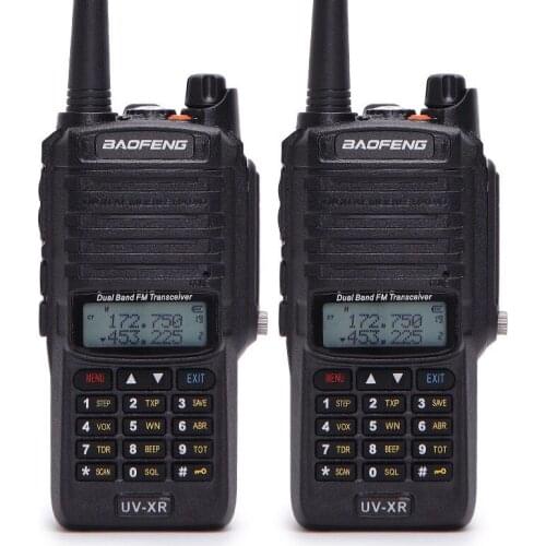 2pcs Baofeng UV-XR 10W High Power IP67 Waterproof Two Way Radio Dual Band Handheld Walkie Talkie for hunting hiking raining