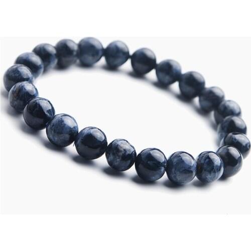 9mm Genuine Natural Blue Pietersite Gems Stone Crystal Stretch Round Bead Woman Man Bracelet Drop Shipping