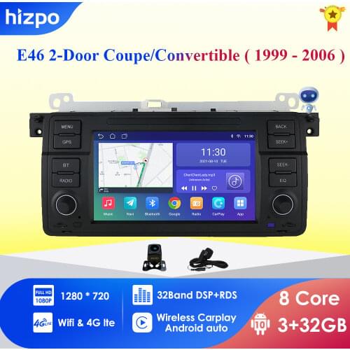 Autoradio 2din Android 10 car multimedia player for FOR BMW E46 M3 Rover 75 Coupe 318/320/325/330/335 radio GPS Navi WiFi BT 4G