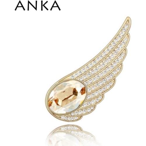 ANKA Feather Crystal Brooches Jewelry Holiday Sale Mix Wholesale Perfect Package Main Stone Crystals from Austria #85267