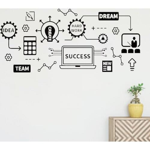 Office Teamwork Wall Decals Wall Sticker Office Decor Inspire Office Motivation Idea Wall Art Decal home decoration Vinyl ph77