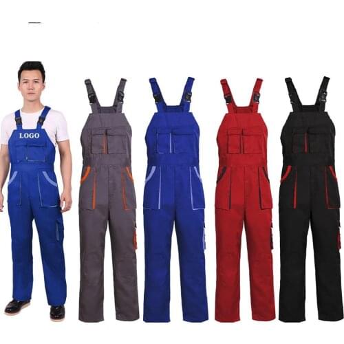 Mens Work Overalls Workwear Bib Overalls Pocket Working Mechanic Repair Work Clothing Uniform