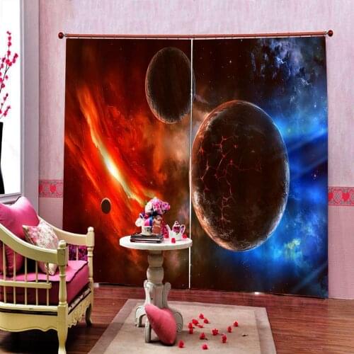 Photo Customized Outer Space Decor Comet Approaches Planet Scientific Facts Realities in Solar System World Scene Red Blue Decor