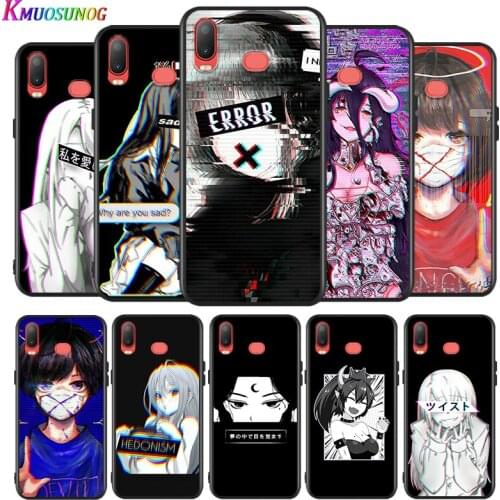 Sad Anime Aesthetic Senpai for Samsung Galaxy A9 A8 Star A750 A7 A6 A5 A3 Plus 2018 2017 2016 Silicone Black Phone Case Cover
