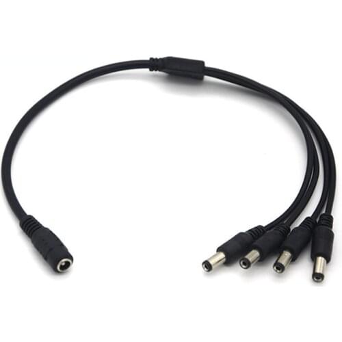 12V DC Power Splitter Plug 1 Female to 2 3 4 5 6 8 Male CCTV Cable Camera Cable CCTV Accessories Power Supply Adapter 2.1*5.5mm
