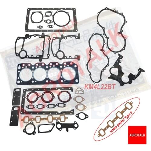 Set of gaskets with head gasket for Laidong KM4L22T /KM4L22BT / KM4L22BD / KM4L22BZ, Please check the engine firstly