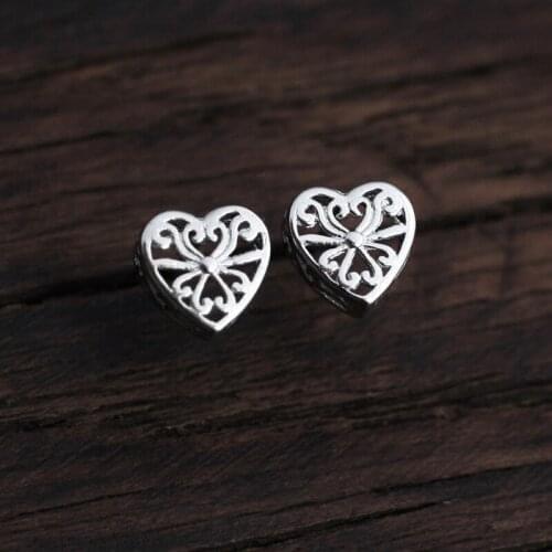 Korean Version of Retro Vintage Love Heart Earrings For Women Punk Geometric Earrings 2021 New Trendy Jewelry