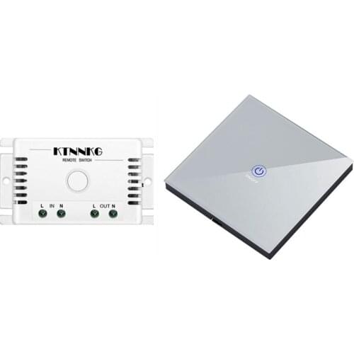 KTNNKG AC90-250V Tuya Smart Home APP WiFi Contact Switch Light RF 433Mhz Wall Panel DIY Relay Module Timer Socket Lamp