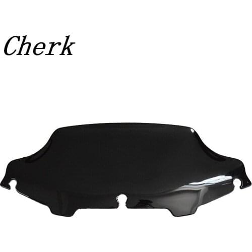 Black Motorcycle 6" Wave Windshield Windscreen For Harley Touring Electra Street Glide FLHX FLHT 96-13