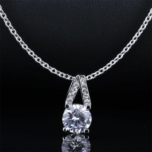 YAN MEI Wholesale Crystal Jewelry & Silver Color Fashion Necklaces GLD0683