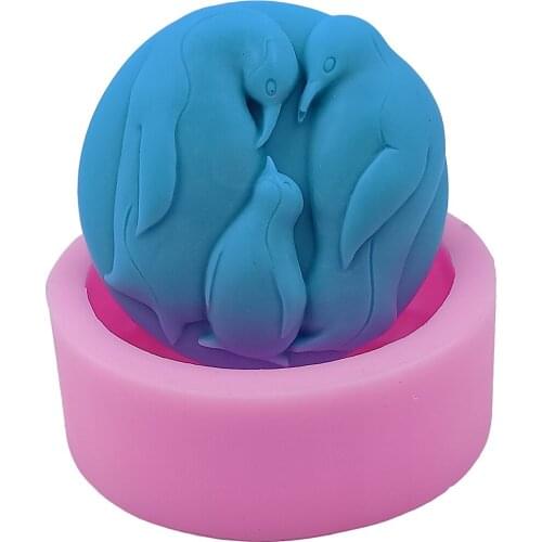 Monqui Penguin Silicone Soap Molds Candle Molds Art Craft Molds Resin Molds