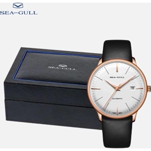 Seagull Mens Automatic Mechanical Watch Sapphire Glass Casual Watch Ultra-thin Style Business Mens Watch Relogio Masculino