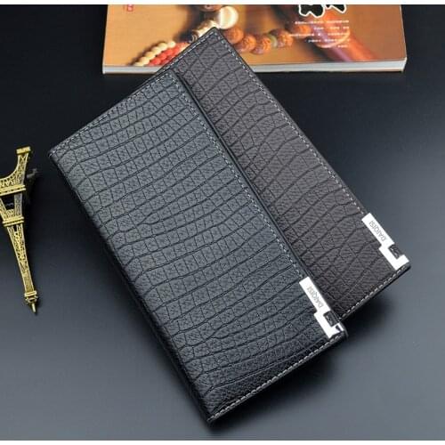 Men Vertical Wallets Male Long Coin Purse Soft Leather Multi Card Holder Cell Phone Pocket Casual Money Bag carteira masculina