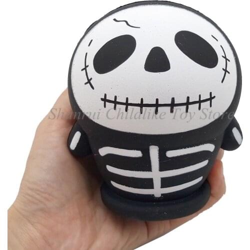 Squishy Toy Scented Stress Relief Toy Props Soft Exquisite Skull Doll Decompression Simulation Toys Toys for Adults Kids Gifts