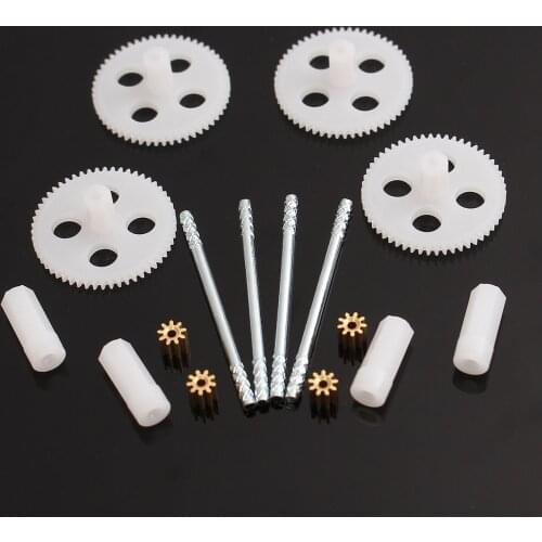 16PCS X5 GearSets Main Gears Motor Gear Propeller Fixed Unit Iron shaft Spare Part for Syma X5 X5C X5SW RC Quadcopter Accessory