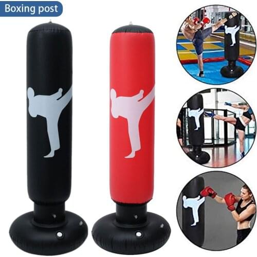 1.6M Inflatable Boxing Bag Training Thickening Boxing Pillar Tumbler Column Punching Bag Fitness Tool for Martial Arts Training