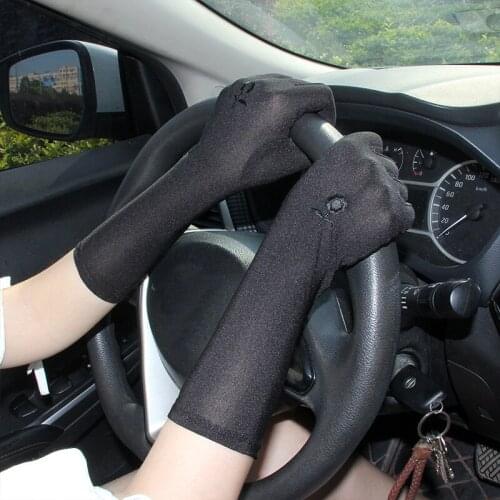 2020 Summer New Touch Screen Gloves Women Elastic Driving Sunscreen Spandex Gloves Cycling Full Finger Outdoor Hot-proof