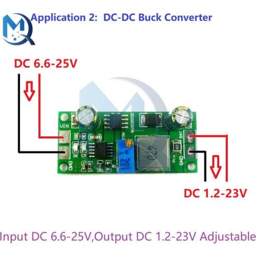 3.7-18.5V Step Down Buck Converter Lithium Battery Charger Module DC 6.6-25V to 1.2-23V for LiFePO4 Lithium Titanate Battery