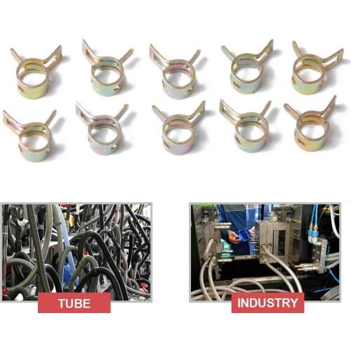 Spring Clips Vacuum Fuel Oil Hose Line Clamp Low Pressure 6-15mm 8 Sizes 80 Pieces