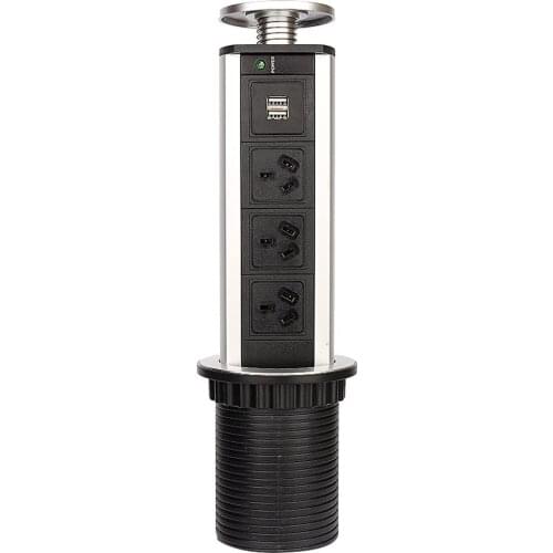 Socket 2 USB 4 Plug Outlet Socket Pull Charger Home Kitchen Worktop Sockets Dropshipping