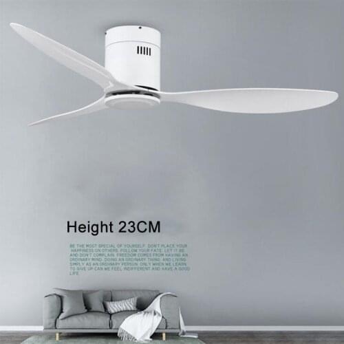 Modern Black White Low Floor DC Motor 30W Ceiling Fans With Remote Control Simple Ceiling Fan Without Light Home Fan 220V