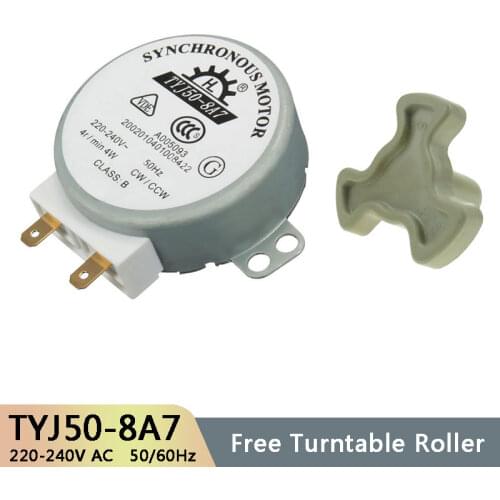 TYJ50-8A7 AC220-240V 4W 50Hz Micro Turntable Synchronous Tray Motor Microwave Oven Accessories Spares Parts Core Coupling Clutch