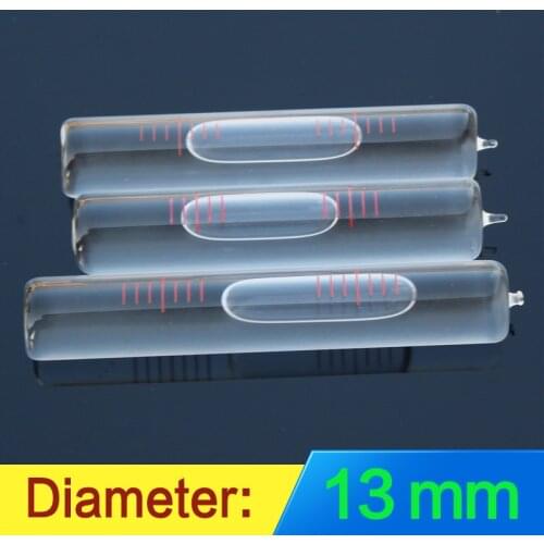 High-precision glass level bubble Tubular spirit level Blister beads Vials Diameter 13mm