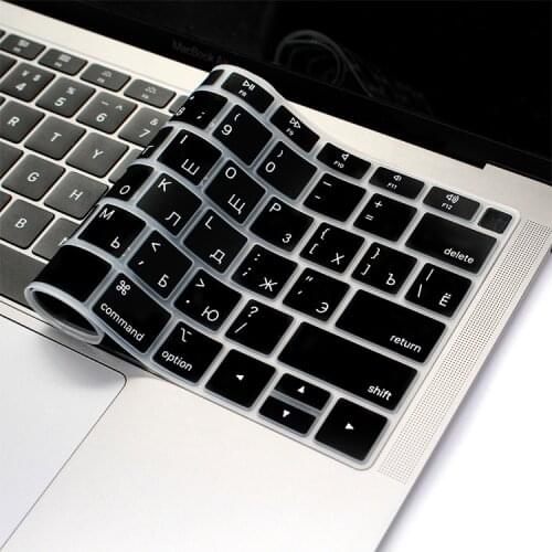 Taiwanese Korean Thai Russian US Enter Silicone Laptop Keyboard Cover Protector For MacBook New Air 13 A1932 With Touch ID 2018