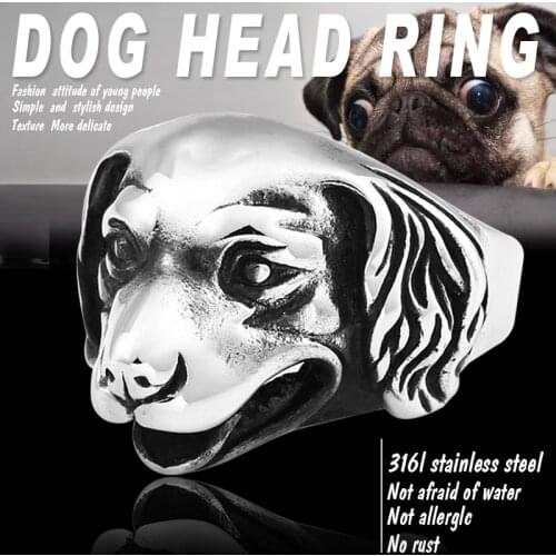 BEIER Labrador Retriever Puppy Dog Wrap Rings For Women Anel Cute Lab Golden Retriever Animal Ring Men love Gift BR8-677