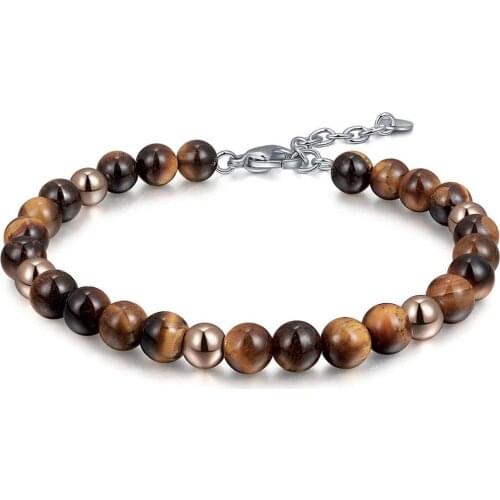 2020 Fashion Men Charms Green Malachite Bracelets Jewelry Natural Stone Bracelet Stainless Steel Rosary Bead Bracelet