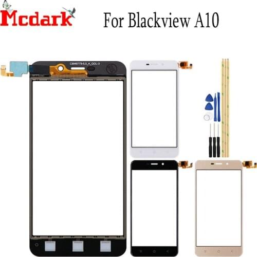 5.0 inch For Blackview A10 Front Glass Touch screen Mobile Phone For Blackview A10 Touch Digitizer Panel TP +Tape Replacement
