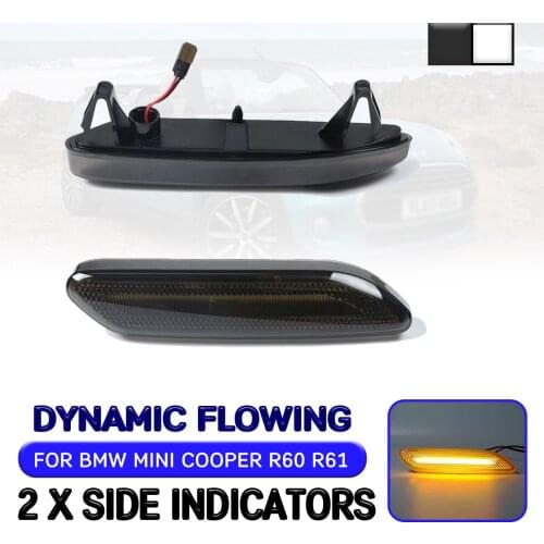 Car LED Dynamic Side Marker Light For MINI COOPER R60 R61 2012 2013 2014 2015 2016 2017 Flowing Turn Signal Light Lamp