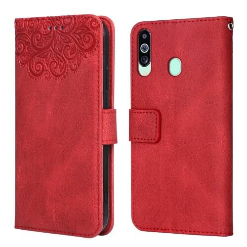 Flower Embossing Case For Samsung Galaxy M40 M405 M405F SM-M405F Wallet Flip Leather Case for Samsung M40 Cover