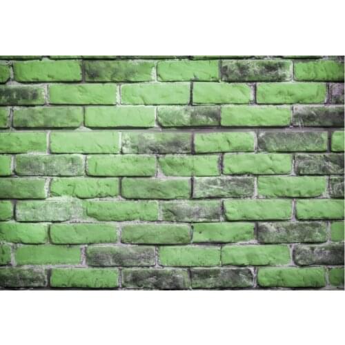Green Brick Wall Happy Birthday Backdrop Holiday Party Room Decor Photo Booth Studio Prop