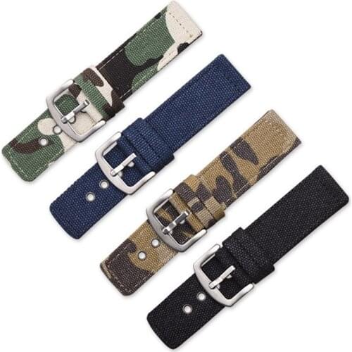 Hot Sale Canvas Watch Band Men Women Watchbands Sport Watch Bands Strap Belt Accessories 18mm 20mm 22mm 24mm New