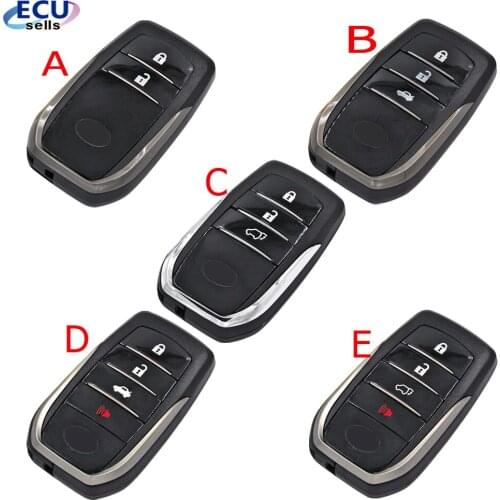 2/3/4 Buttons Remote Key Fob Shell For Toyota Fortuner Prado Camry Rav4 Highlander Crown Smart Keyless Case Housing