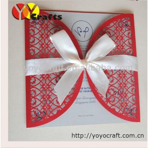 Red Classic European Wedding invitations Cards Laser cut invitation card and Printable inner Cards,Envelopes,50 sets/lot