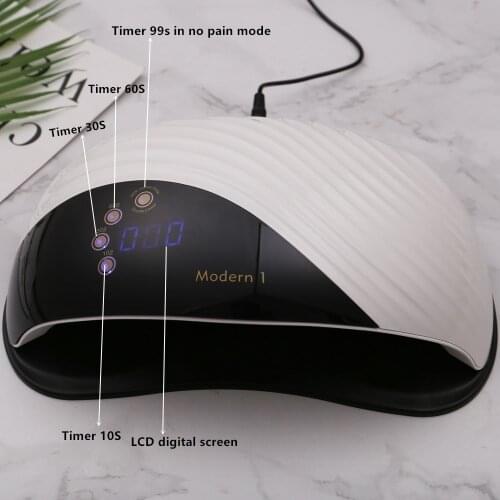 120W Modern1 UV Gel Nail Lamp LED Nail Dryer LCD Display Ice Lamps Curing Gel Polish Two Hands Lamp 42pcs Beads With Fan