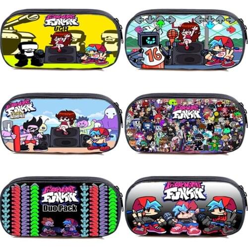 Hot Video Game Friday Night Funkin Pencil Case Anime Pen Bag Cartoon Pencil Pouch Stationery School Zipper Makeup Storage Box