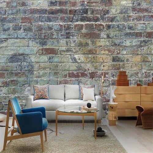 Milofi custom 3D wallpaper mural retro cement wall wooden door dining bar background wall for living room bedroom decoration wal