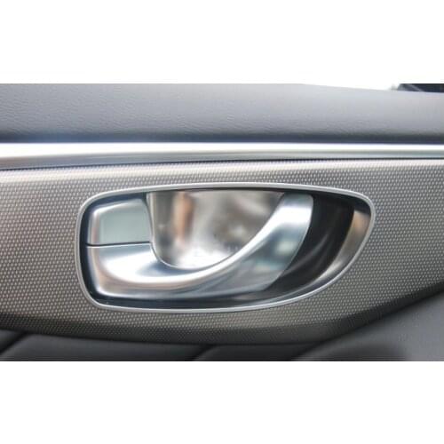 Front rear door handle wrist bowl decorative cover trim sticker for infiniti q50 qx60 Q70 stainless steel Interior Accessories