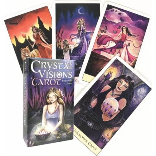 2020 NEW All English Crystal Visions Tarot Cards Oracle Game Card For Family Friend Holiday Party Playing Card Table Games