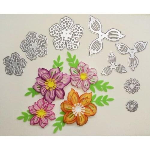 New 3D Flowers metal cutting dies scrapbook paper gift card DIY decorative mold template