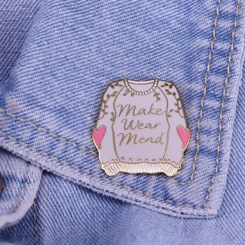 Make wear mend Sweater enamel pin Autumn,Knitters Flair,yarn,knitting