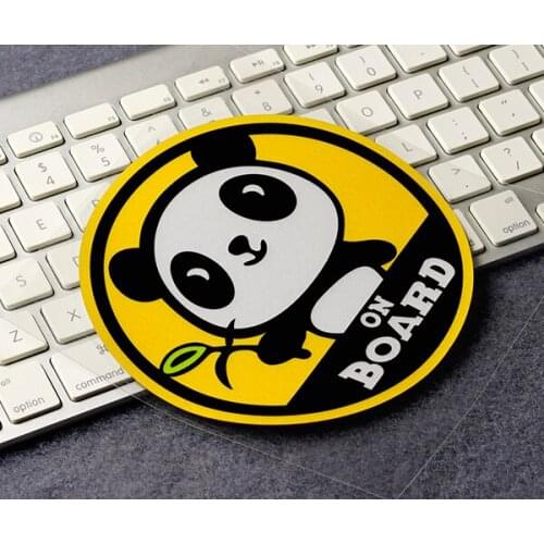 Warning Baby Panda on Board Car Styling Vinyl Decals Auto Window Computer Case Phone Sticker